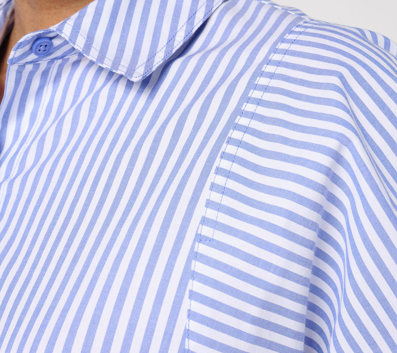 Joan Rivers Stretch Cotton Poplin Shirt with Sleeve Seam Detail — View 12