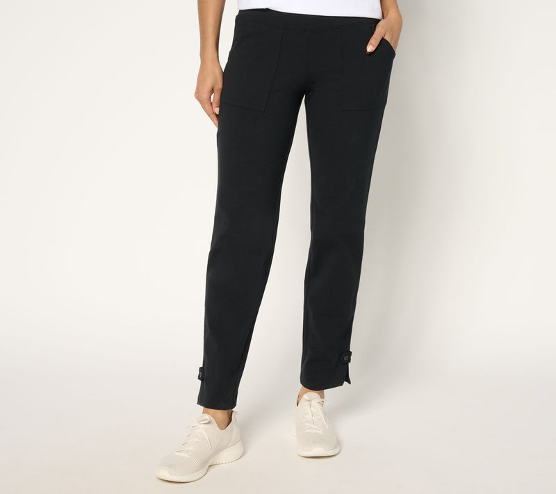 Women with Control Tummy Control 86/14 Petite Straight Leg Pants — View 7