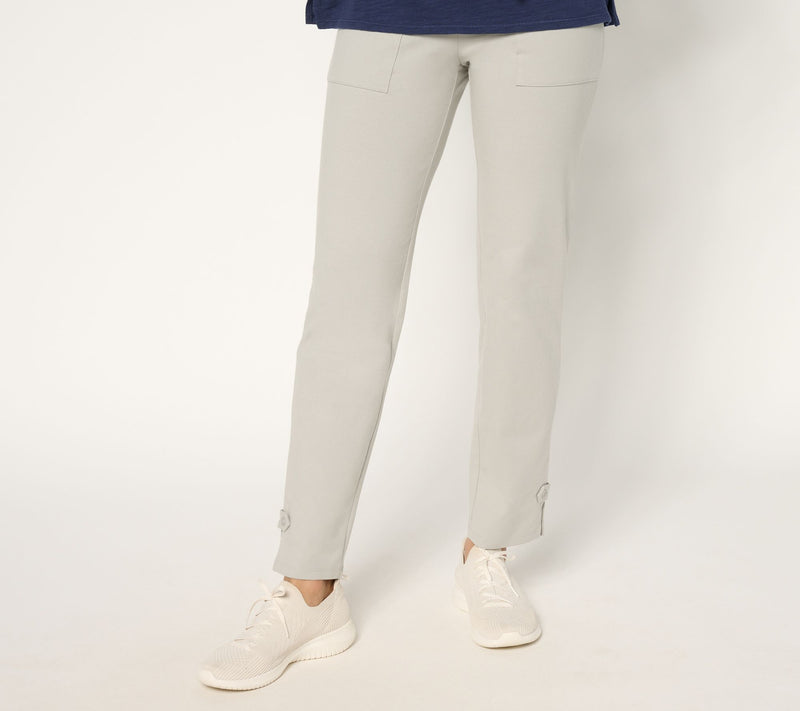 Women with Control Tummy Control 86/14 Petite Straight Leg Pants — View 5