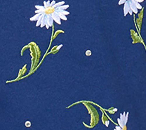 Quacker Factory Field of Daisies Button Cover Short Sleeve Cardigan — View 9