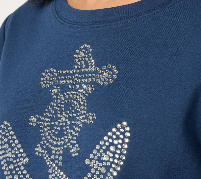 Quacker Factory Anchors Away French Terry Long-Sleeve Top — View 6