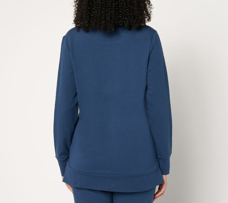 Quacker Factory Anchors Away French Terry Long-Sleeve Top — View 4