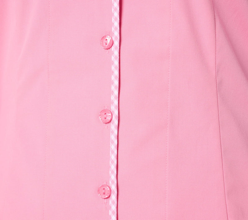 Isaac Mizrahi Live! Stretch Poplin Shirt with Gingham Detail — View 6