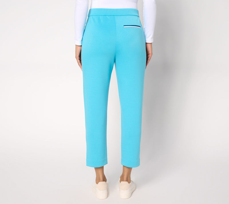 Isaac Mizrahi Live! Regular Clubhouse Scuba Knit Crop Pants — View 6
