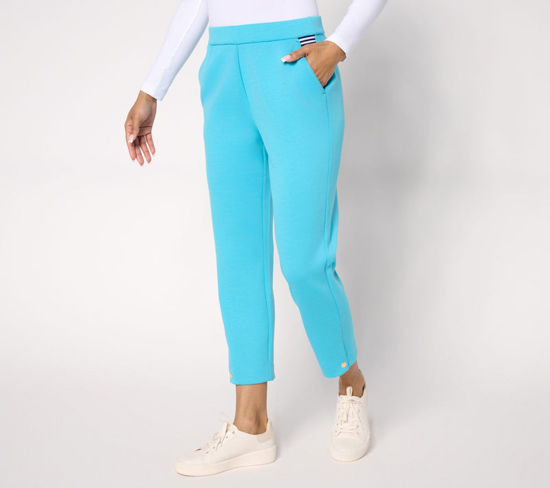 Isaac Mizrahi Live! Tall Clubhouse Scuba Knit Crop Pants — Main view