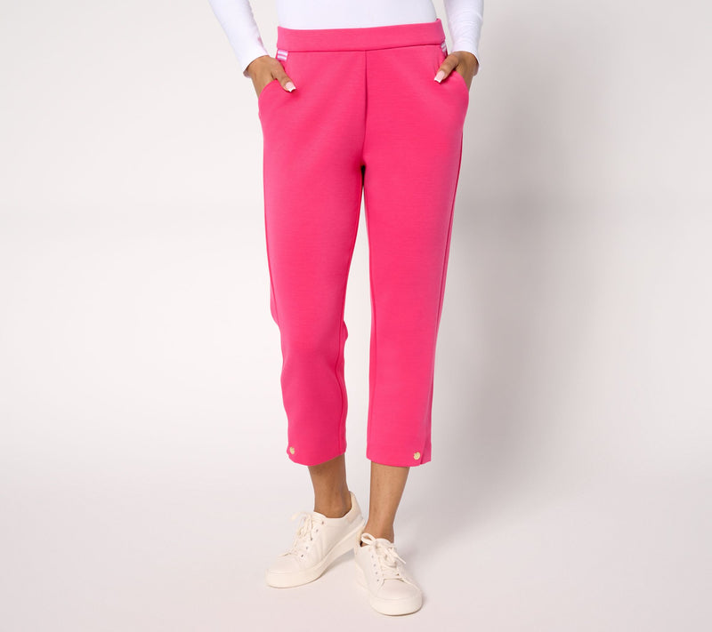 Isaac Mizrahi Live! Tall Clubhouse Scuba Knit Crop Pants — View 17
