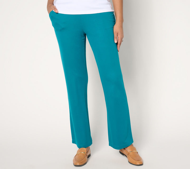 Isaac Mizrahi Live! Regular Go To Knit Straight Leg Pants — View 16