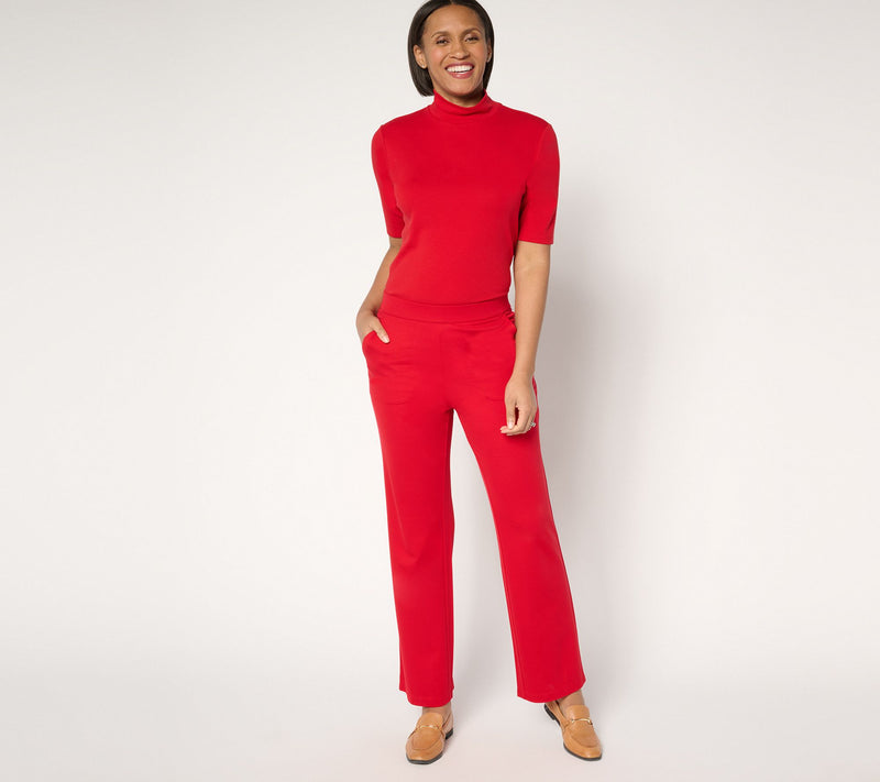 Isaac Mizrahi Live! Petite Go To Knit Straight-Leg Pants — View 11