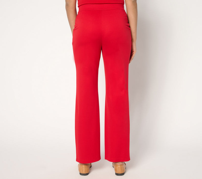 Isaac Mizrahi Live! Petite Go To Knit Straight-Leg Pants — View 10