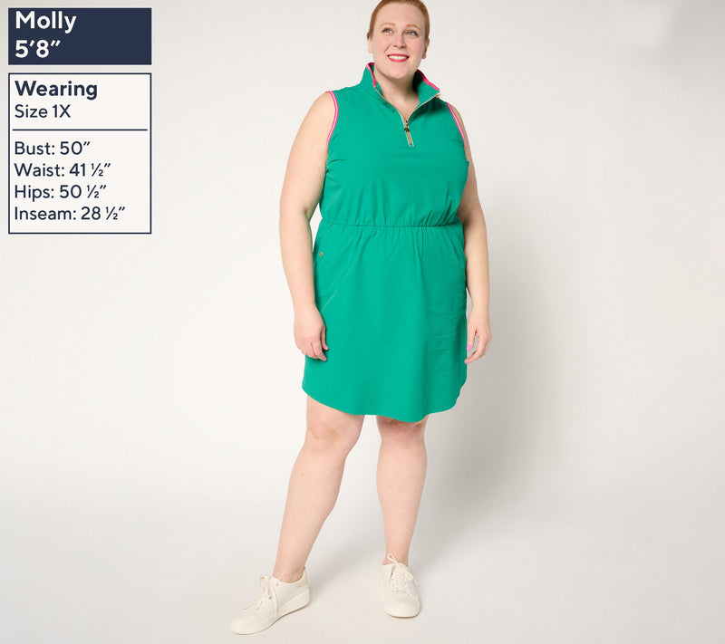 Isaac Mizrahi Live! Petite Clubhouse Saturday Stretch Dress — View 2