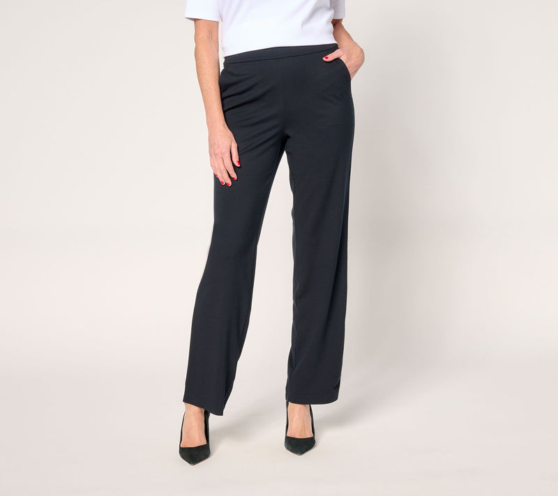 Isaac Mizrahi Live! Tall Go To Knit Straight-Leg Pants — View 7