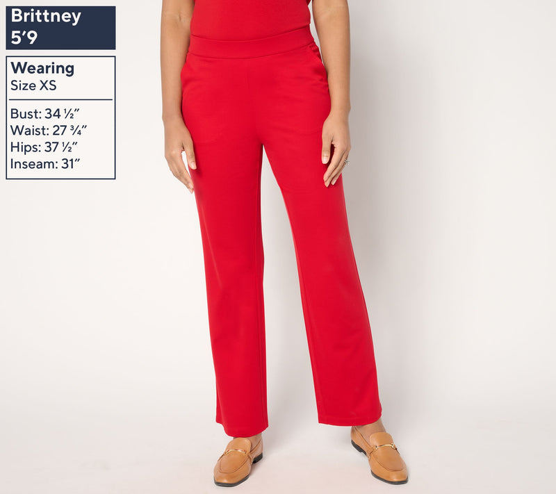 Isaac Mizrahi Live! Tall Go To Knit Straight-Leg Pants — View 9