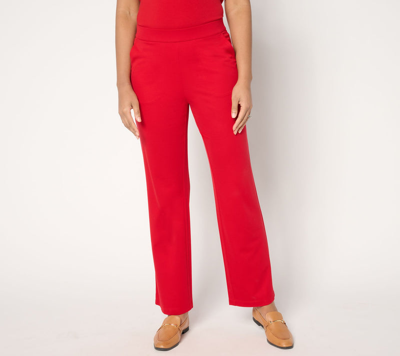 Isaac Mizrahi Live! Tall Go To Knit Straight-Leg Pants — View 17