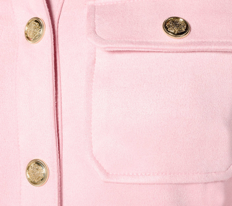 Isaac Mizrahi Live! Scuba Suede Snap Front Jacket — View 7