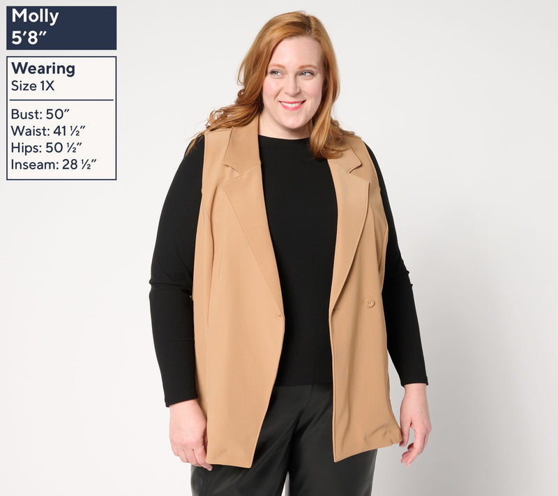 Attitudes by Renee Regular Euro Knit Vest — View 5