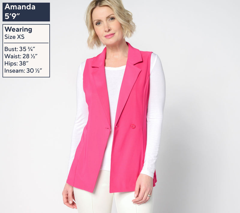 Attitudes by Renee Petite Euro Knit Vest — View 6