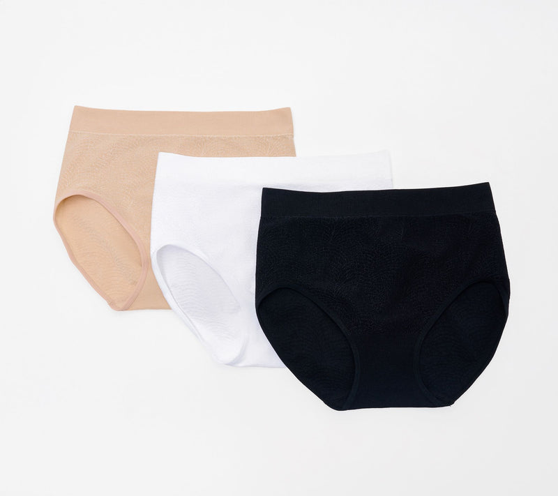 Breezies Featherlite Seamless Full Brief Panty Set of 3 — View 3