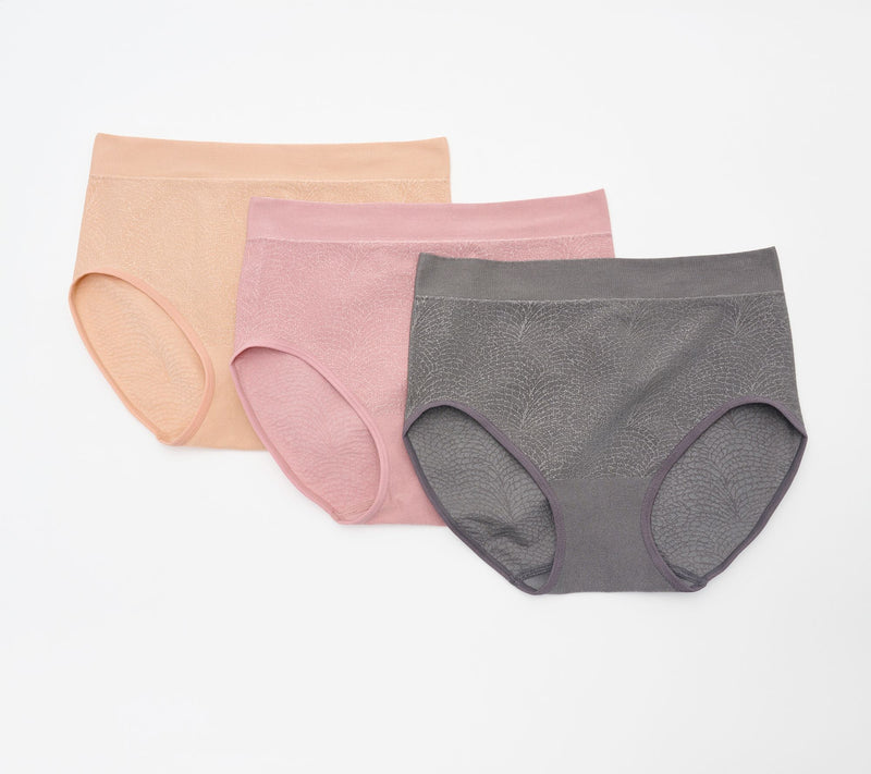 Breezies Featherlite Seamless Full Brief Panty Set of 3 — View 7