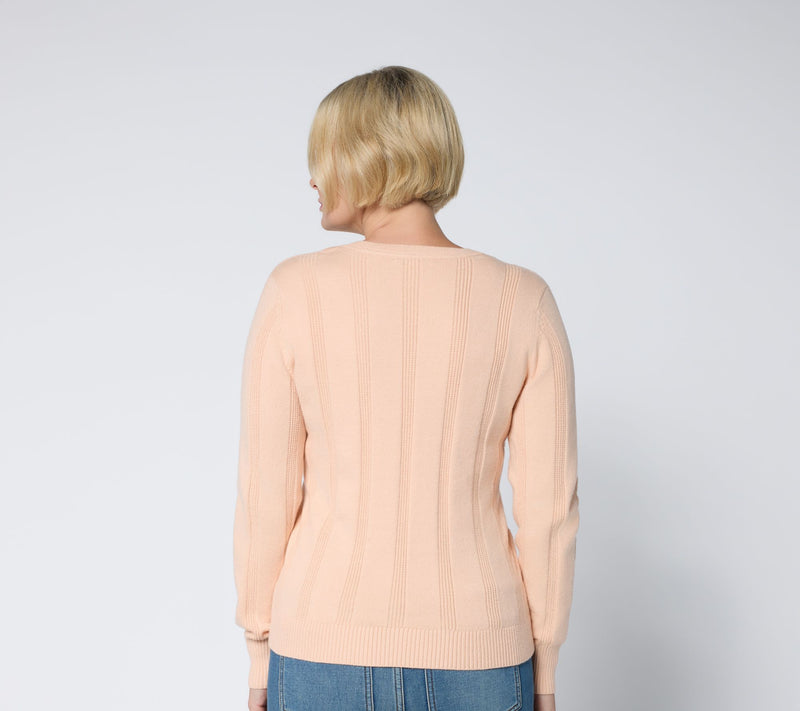 Isaac Mizrahi Live! Plaid Rib V-Neck Pullover Sweater — View 10