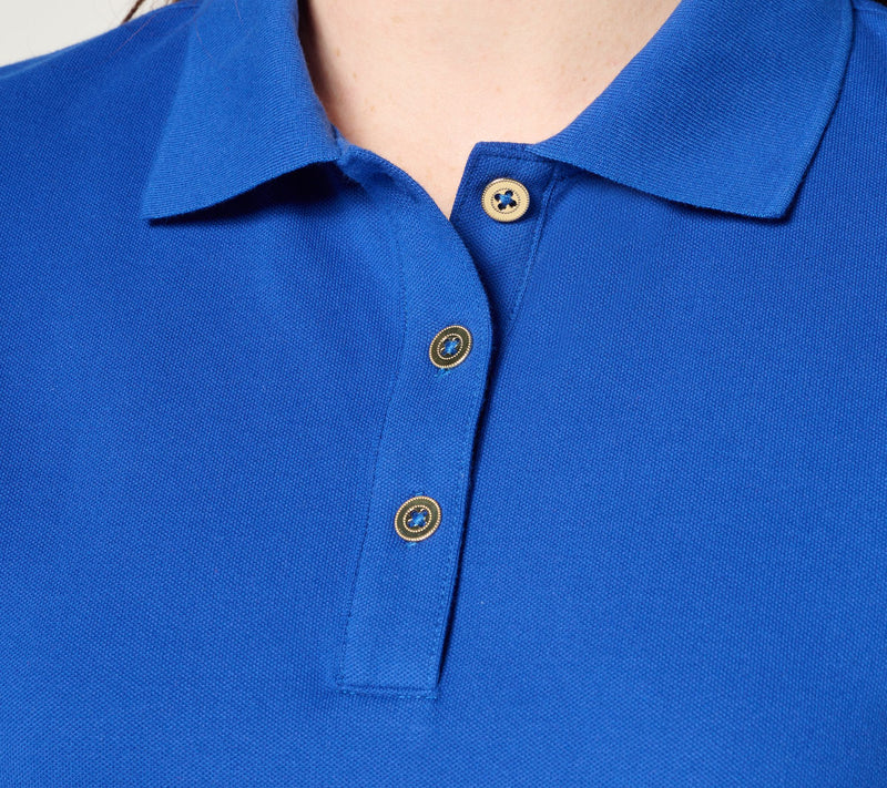 Isaac Mizrahi Live! Essentials Cotton Pique Polo Top — View 6