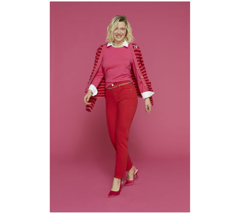 Isaac Mizrahi Live! Sublime Stretch Ponte Twofer Top — View 10