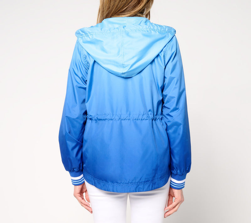 Isaac Mizrahi Live! Clubhouse Zip-Up Ombre Anorak Jacket — View 5