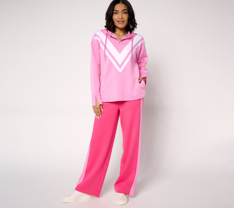 Isaac Mizrahi Live! Clubhouse Scuba Knit Pullover Hoodie — View 5