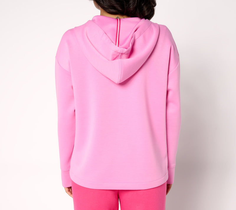 Isaac Mizrahi Live! Clubhouse Scuba Knit Pullover Hoodie — View 4