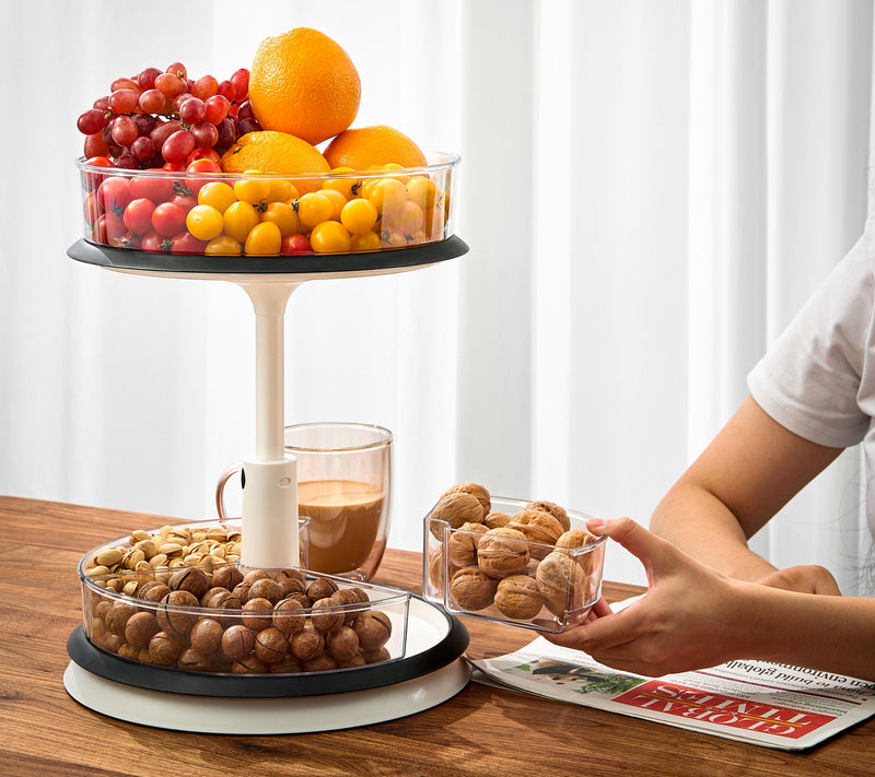 Sorbus 2-Tier Clear Lazy Susan Makeup Organizer — View 5