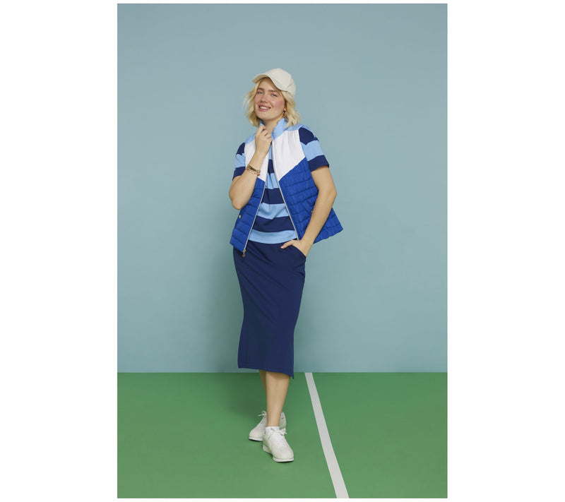 Isaac Mizrahi Live! Regular Essentials Pima Flex Midi Skirt — View 7