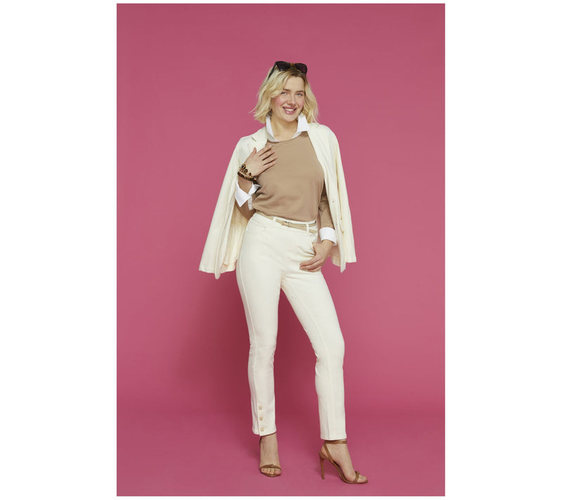 Isaac Mizrahi Live! Regular Knit Denim Straight Leg Jeans — View 10