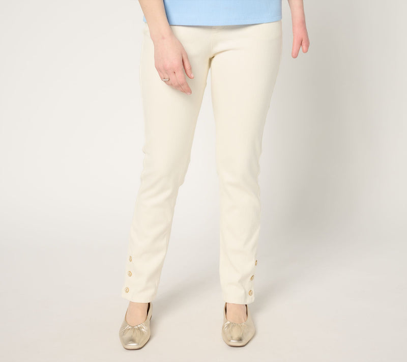 Isaac Mizrahi Live! Regular Knit Denim Straight Leg Jeans — View 13