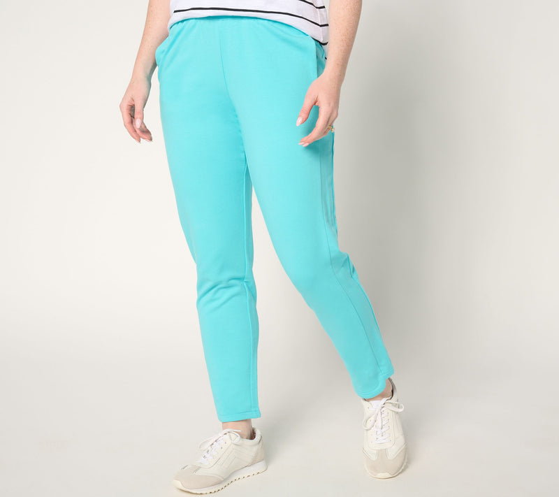 Sport Savvy Regular French Terry Full Length Pant w/ Dolphin Hem — View 3