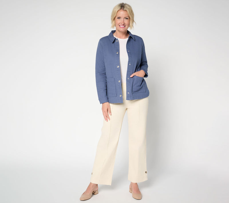 Denim & Co. Twill Snap Front Jacket with Pockets — View 5