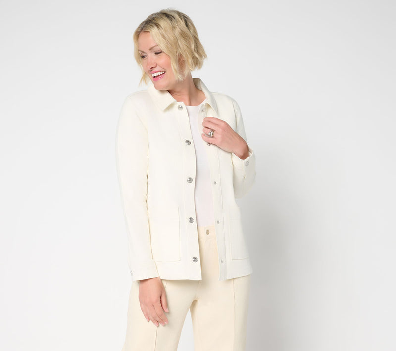 Denim & Co. Twill Snap Front Jacket with Pockets — View 10