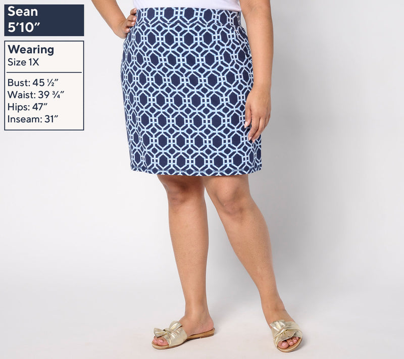 Belle by Kim Gravel Regular Preppy French Terry Skort — View 14