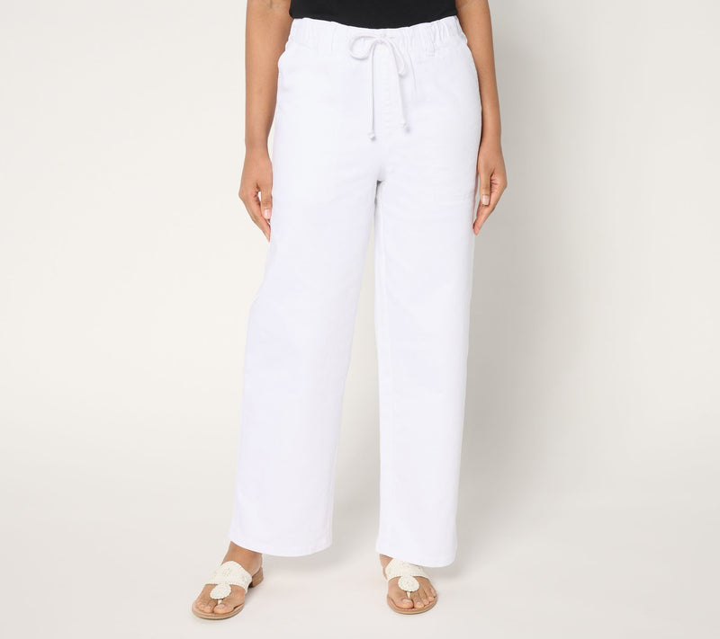 Studio Park x Amy Stran Petite Drawcord Jean- White — Main view
