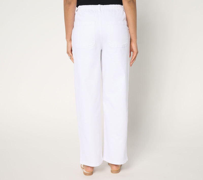 Studio Park x Amy Stran Petite Drawcord Jean- White — View 5