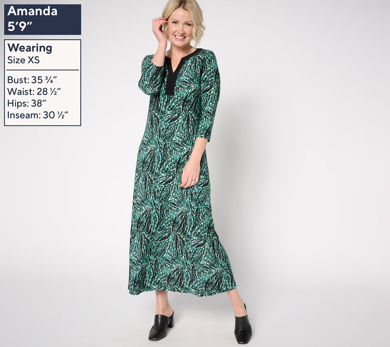 Women with Control Regular Como Jersey Printed Maxi Dress — View 3