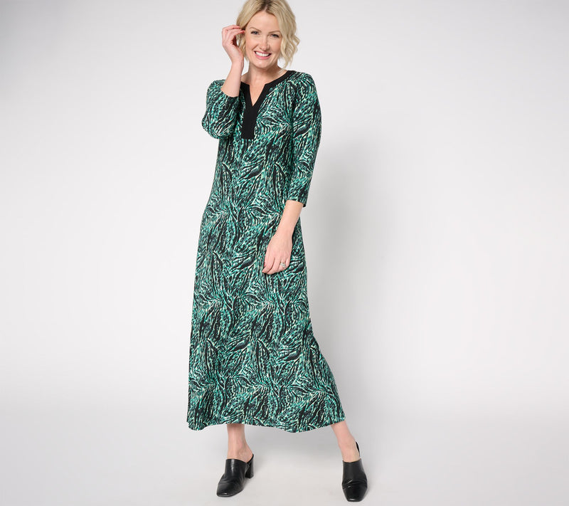 Women with Control Regular Como Jersey Printed Maxi Dress — View 12