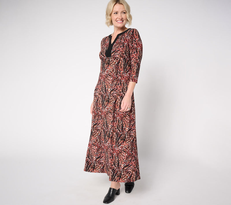 Women with Control Regular Como Jersey Printed Maxi Dress — View 13