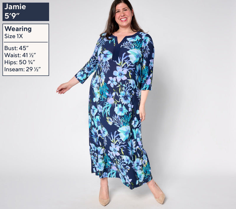 Women with Control Regular Como Jersey Printed Maxi Dress — View 2
