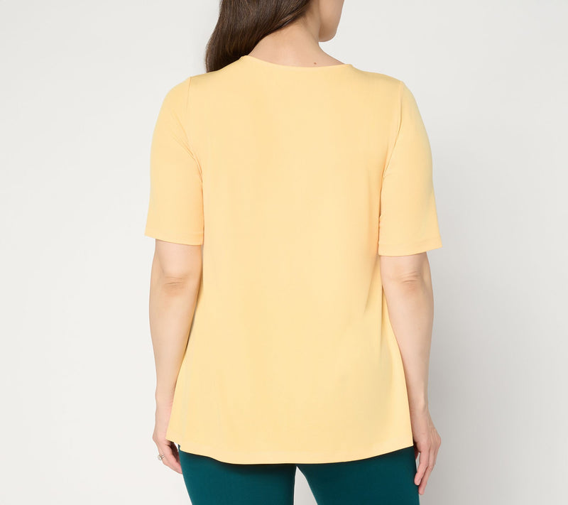 Susan Graver Regular Modern Essentials Liquid Knit A-Line Top — View 22