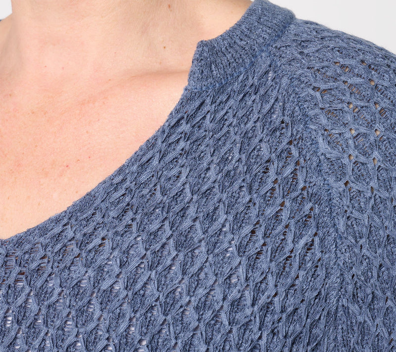 BEAUTIFUL by Lawrence Zarian V-Neck Novelty Stitch Sweater — View 14