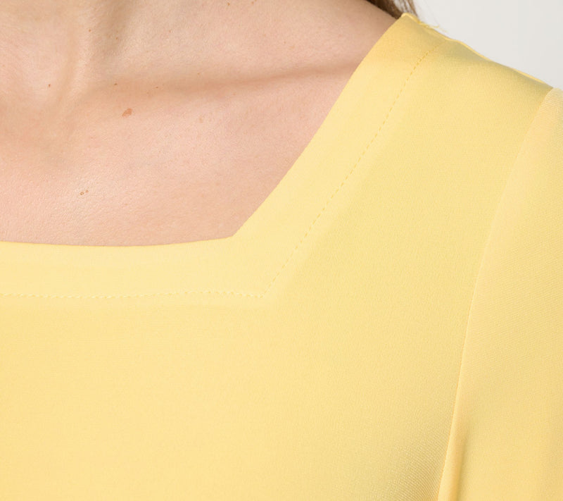 Susan Graver Modern Essentials Liquid Knit Square Neck Top — View 16