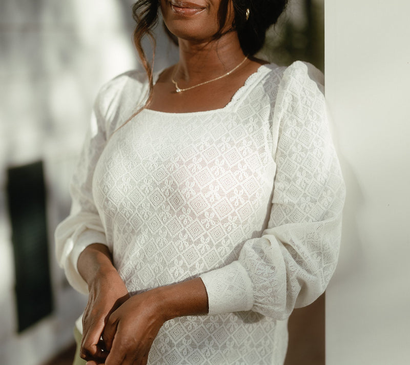 Me by Jennie Garth Charleston Lace Blouse — View 8