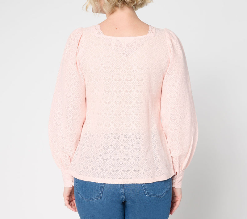 Me by Jennie Garth Charleston Lace Blouse — View 4