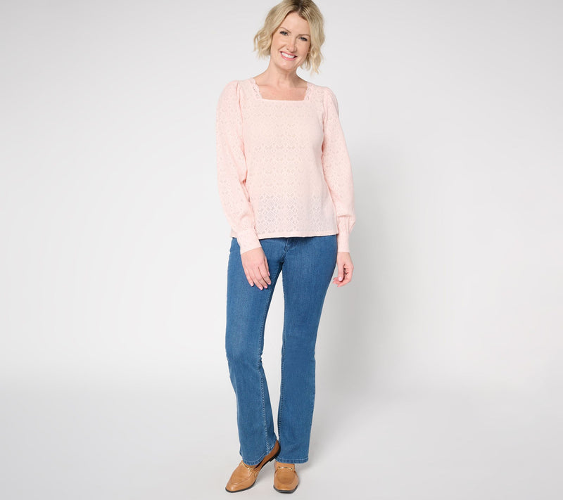 Me by Jennie Garth Charleston Lace Blouse — View 5