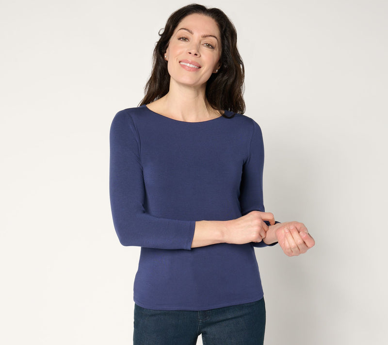 Joan Rivers Wardrobe Builders ButterSoft 3/4 Sleeve Top — View 11