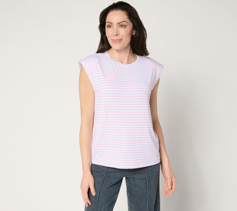 Me by Jennie Garth Harbor Striped Tee — View 16